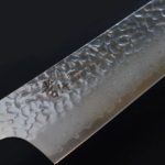 堺孝行 和劍型牛刀 190mm VG10鋼 綠龜甲七彩柄 33層鎚目 大馬士革