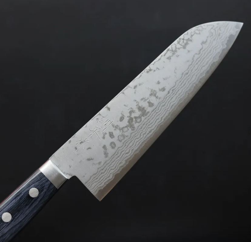 5 增谷訓生 三德刀 170mm VG10鋼 彩流 藍柄