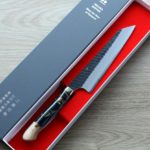 5 二唐刃物 骨刻 170mm SG2粉末HSS鋼 黑打鎚目