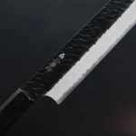 5 二唐刃物 切付筋引 255mm SG2粉末HSS鋼 黑打鎚目