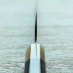 5 二唐刃物 文化 165mm 青紙超級鋼 柳葉磨鎚目