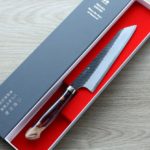 54 二唐刃物 骨刻 170mm SG2粉末HSS鋼 黑打鎚目