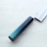 藍包丁 三德刀 165mm 銀三鋼 梨地