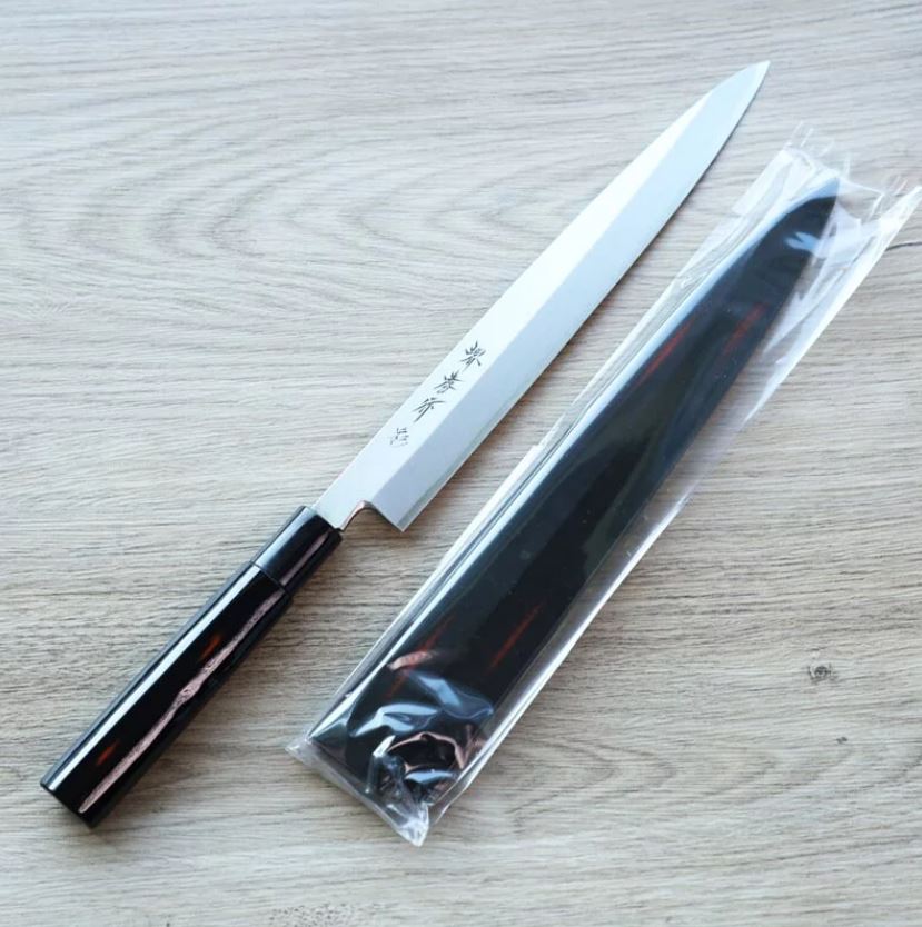 堺孝行 四季彩 曙 正夫柳刃 270mm 白三鋼/付鞘