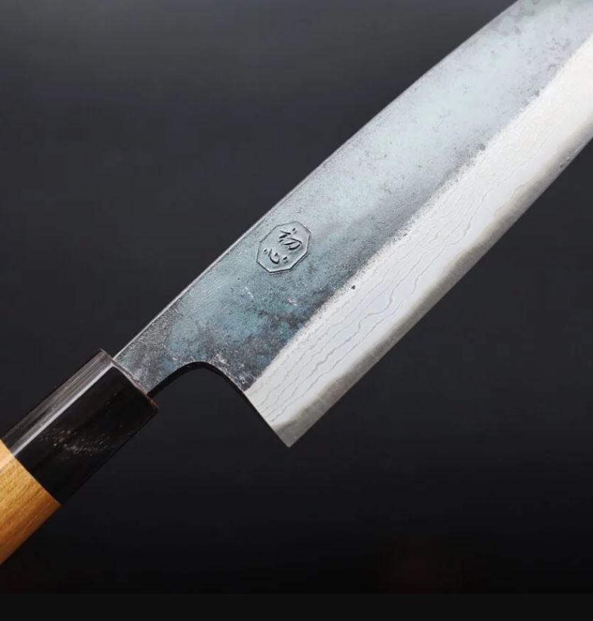 66 土佐打刃物 初心 牛刀 240mm 青紙鋼 黑打雲隱