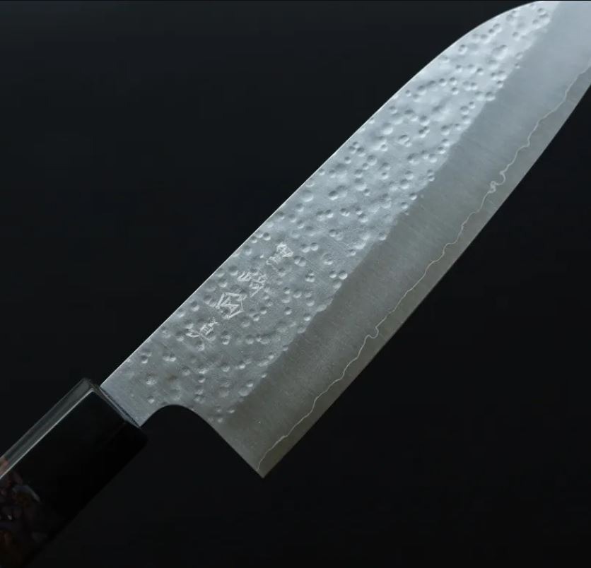 7 藍包丁 黑崎真x福井職人 三德刀 165mm VG XEOS鋼 流紋柄/藍