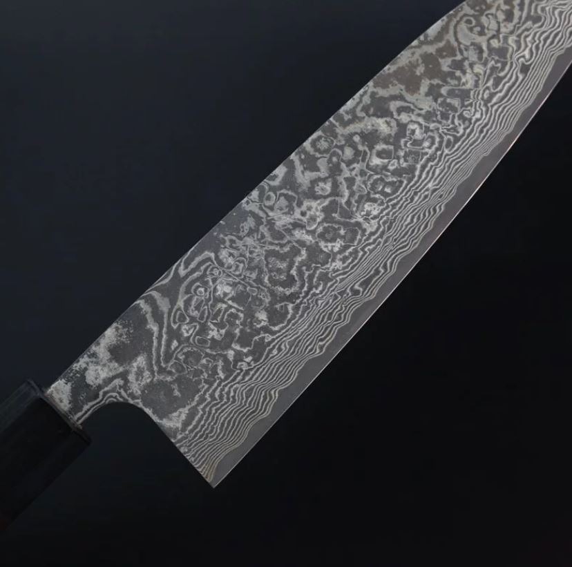 佐治武士 三德 180mm R2粉末HSS鋼 大馬士革