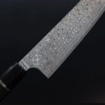 二唐刃物 切付牛刀 210mm SG2粉末HSS鋼 暗紋