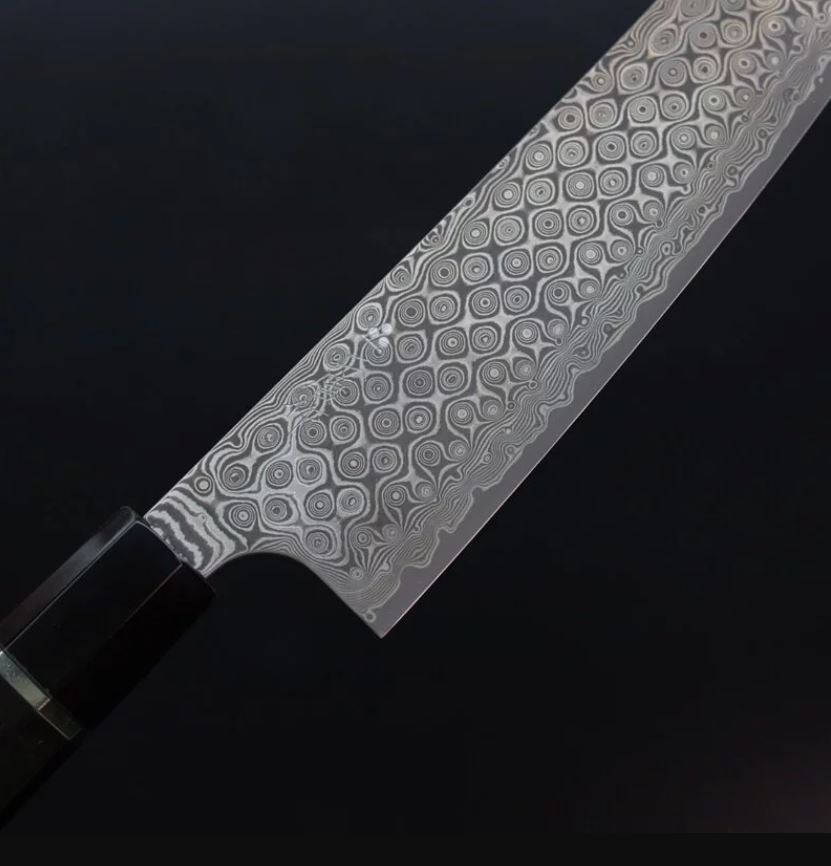 二唐刃物 切付牛刀 210mm SG2粉末HSS鋼 暗紋