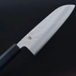 藍包丁 三德刀 165mm 銀三鋼 梨地