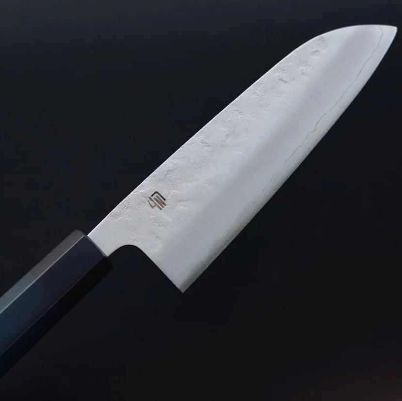 藍包丁 三德刀 165mm 銀三鋼 梨地