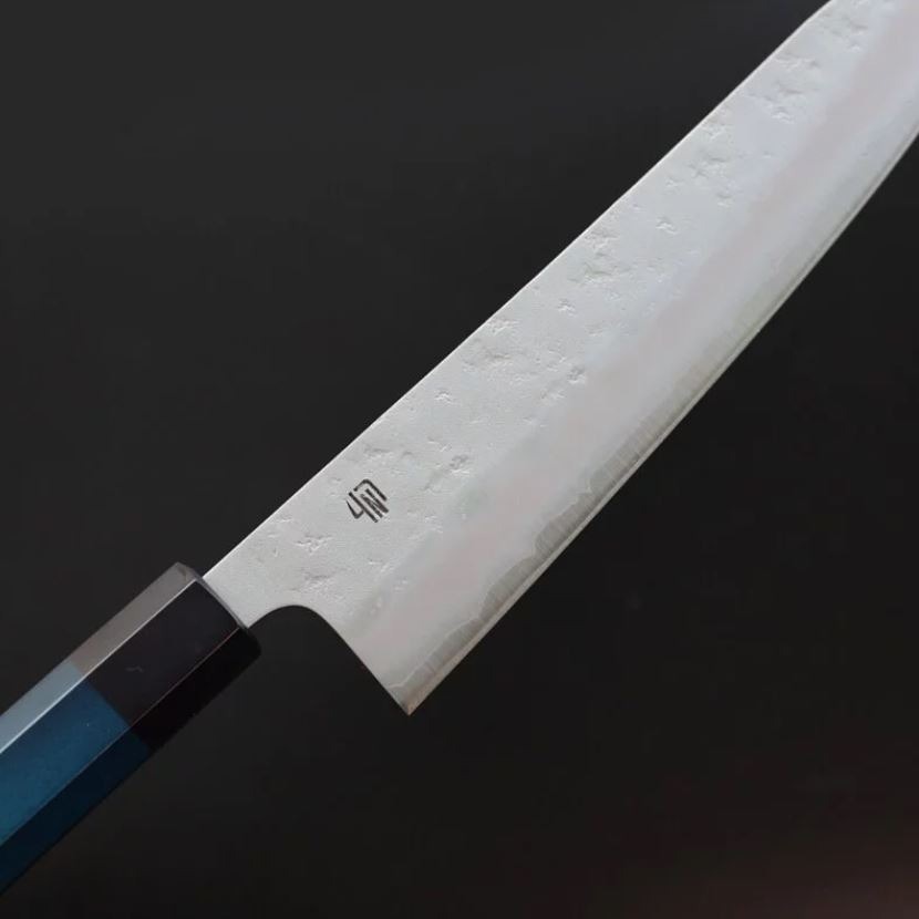 藍包丁 牛刀 210mm 銀三鋼 梨地