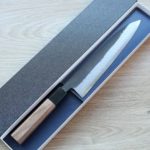 初心 蜃氣樓 牛刀 210mm 青紙超級鋼 積層梨地