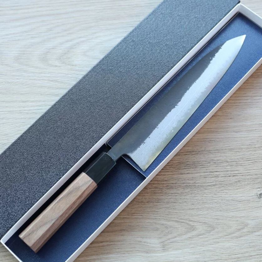 初心 蜃氣樓 牛刀 210mm 青紙超級鋼 積層梨地