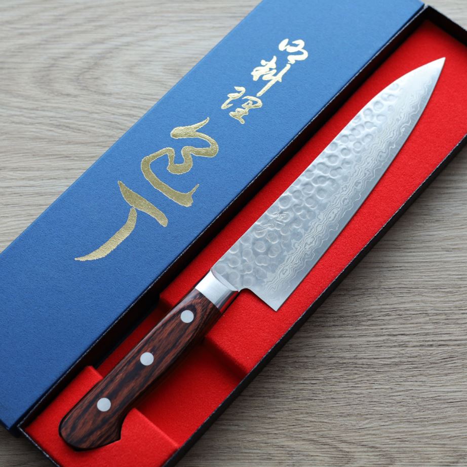恆久 牛刀 180mm VG10鋼 墨流鎚目 洋柄:圖片 2