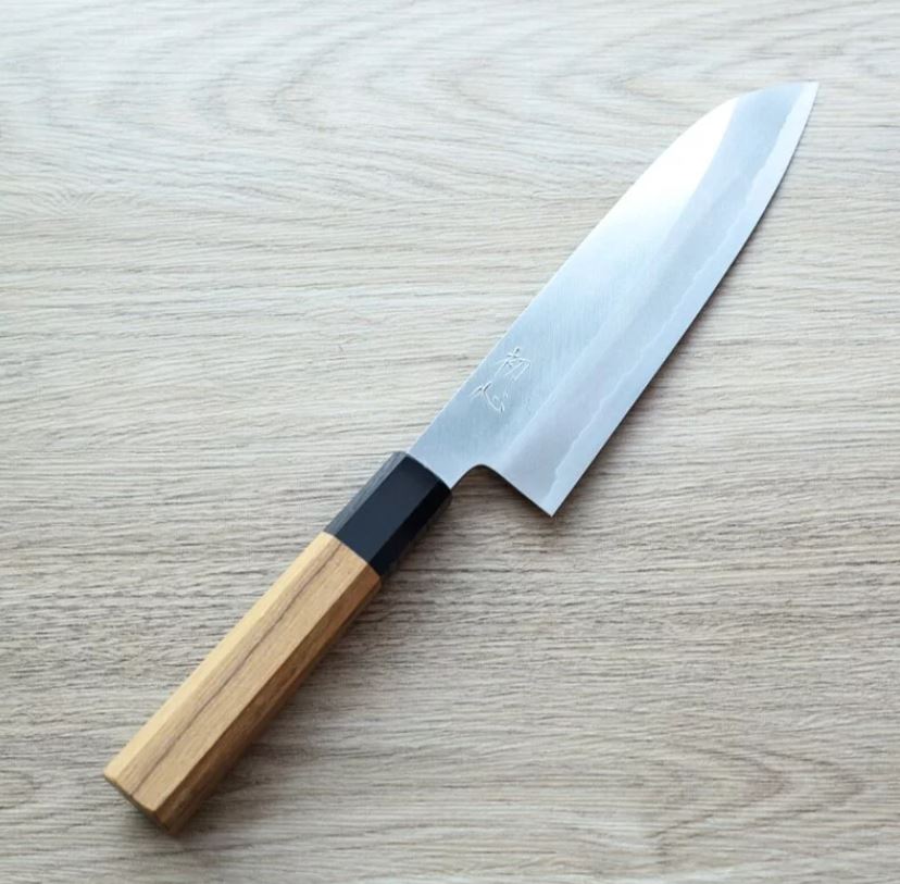 初心 白浜 三德 180mm 白紙鋼-1 初心 白浜 三德 180mm 白紙鋼