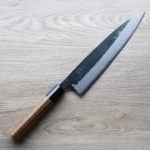 土佐打刃物 初心 牛刀 240mm 青紙鋼 黑打雲隱-1 土佐打刃物 初心 牛刀 240mm 青紙鋼 黑打雲隱