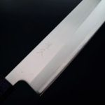 恆久 切付牛刀 210mm 白紙鋼 樫紫柄-2 恆久 切付牛刀 210mm 白紙鋼 樫紫柄