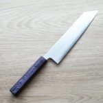 恆久 切付牛刀 210mm 白紙鋼 樫紫柄-3 恆久 切付牛刀 210mm 白紙鋼 樫紫柄
