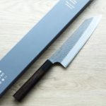 擷取-1 二唐刃物 切付牛刀 210mm SG2粉末HSS鋼 黑打鎚目