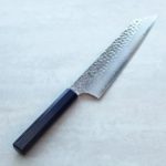 擷取 堺孝行 和劍型牛刀 190mm VG10鋼 群青珍珠七彩柄 33層鎚目大馬士革