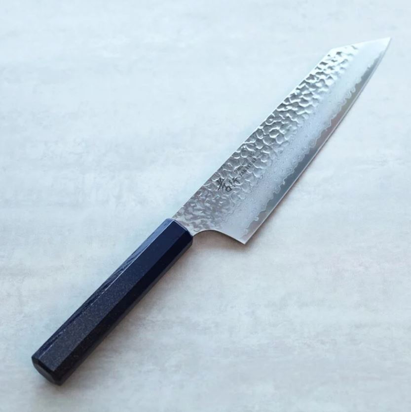 擷取 堺孝行 和劍型牛刀 190mm VG10鋼 群青珍珠七彩柄 33層鎚目大馬士革