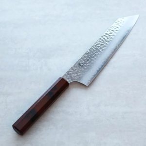 堺孝行 和劍型牛刀 190mm VG10鋼 溜龜甲七彩柄 33層鎚目 大馬士革