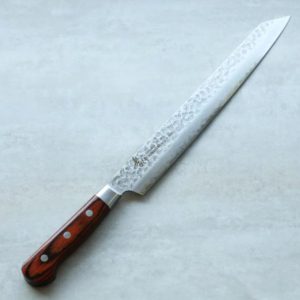 堺孝行 劍型柳刃 270mm VG10鋼 33層鎚目大馬士革 洋柄