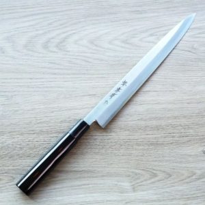 堺孝行 四季彩 曙 正夫柳刃 240mm 白三鋼/付鞘