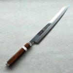 堺孝行 紫電 劍型柳刃 270mm 銀三鋼 飛燕