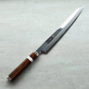 堺孝行 紫電 劍型柳刃 270mm 銀三鋼 飛燕