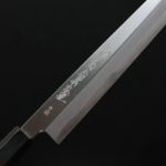 擷取 山脇刃物/鄉右馬允義弘 柳刃 300mm 本鍛鍊 青紙鋼/附刀鞘