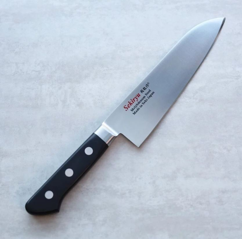 擷取 関龍作 三德 180mm AUS8鋼 洋柄