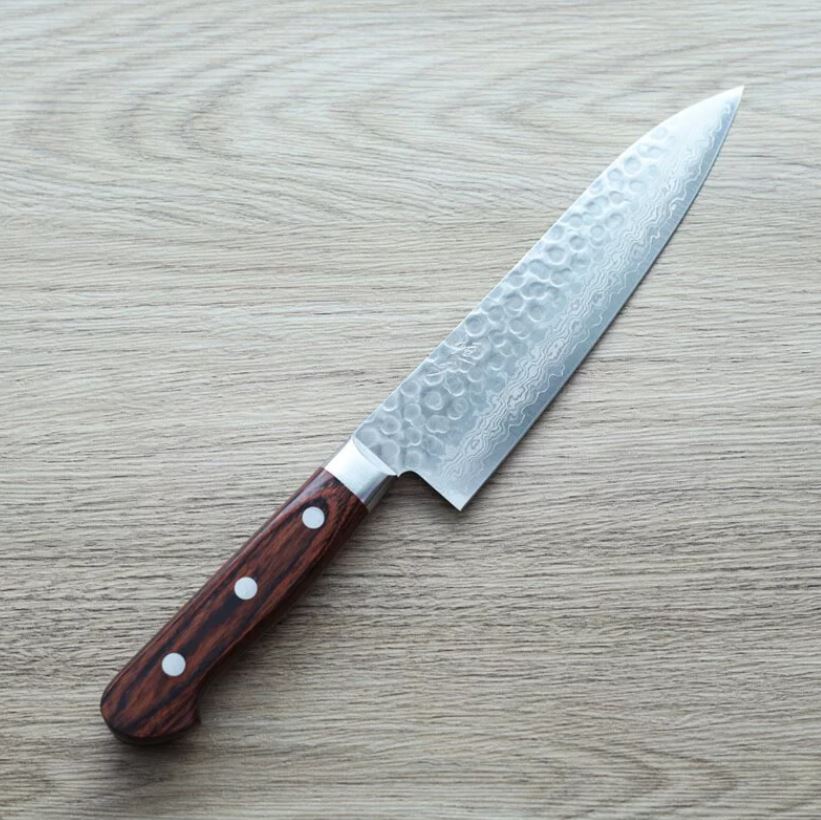 擷取 恆久 牛刀 180mm VG10鋼 墨流鎚目 洋柄