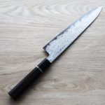 擷取 中川打刃物 牛刀 240mm 青一鋼 酸洗墨流