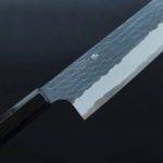 擷取-3 二唐刃物 牛刀 240mm SG2粉末HSS鋼 黑打鎚目