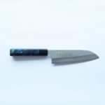 擷取 藍包丁 黑崎真x福井職人 三德刀 165mm VG XEOS鋼 流紋柄/藍
