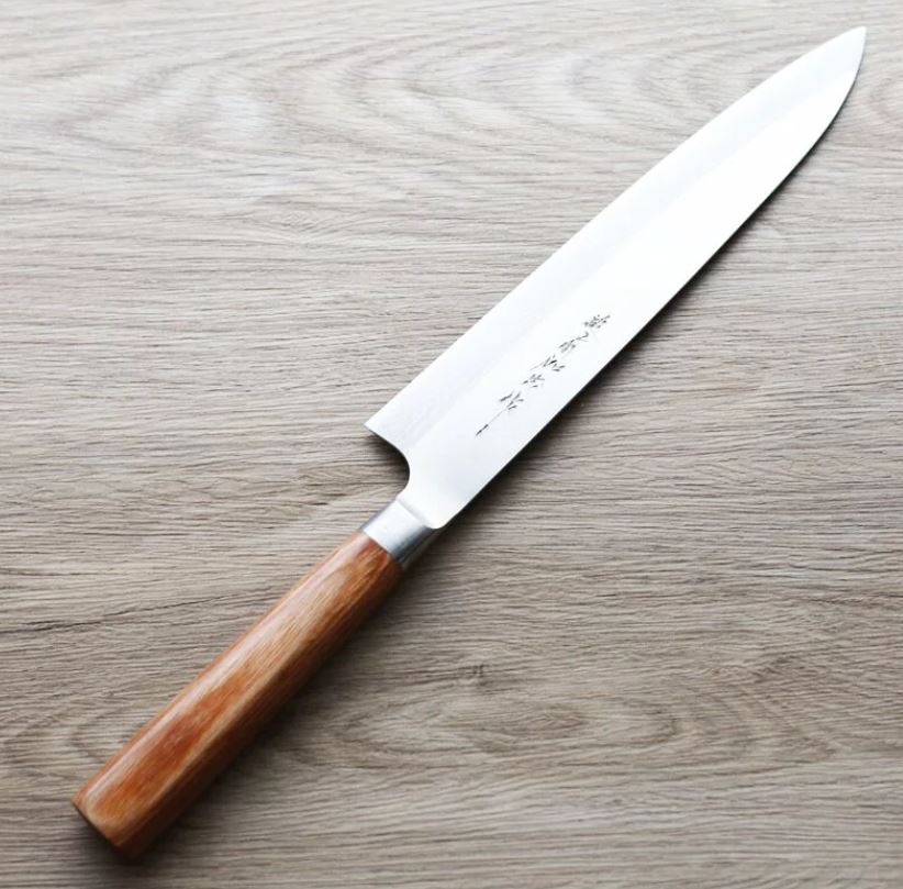 加茂勝康 牛刀 240mm VG10鋼<br>大馬士革
