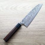 佐治武士 三德 180mm R2粉末HSS鋼 大馬士革