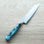 擷取 二唐刃物 切付蔬果 150mm SG2粉末HSS鋼 磨鎚目 壓克力柄