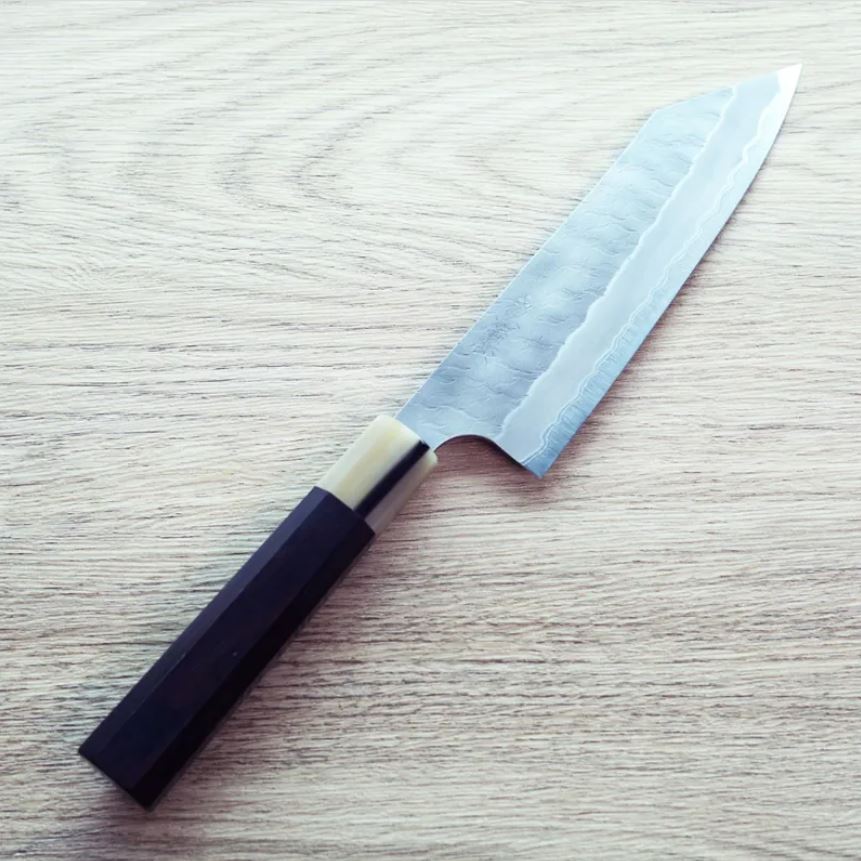 擷取 二唐刃物 文化 165mm 青紙超級鋼 柳葉磨鎚目