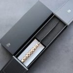 1 龍泉刃物 寄木細工 牛排刀/市松 100mm ATS314 63層大馬士革