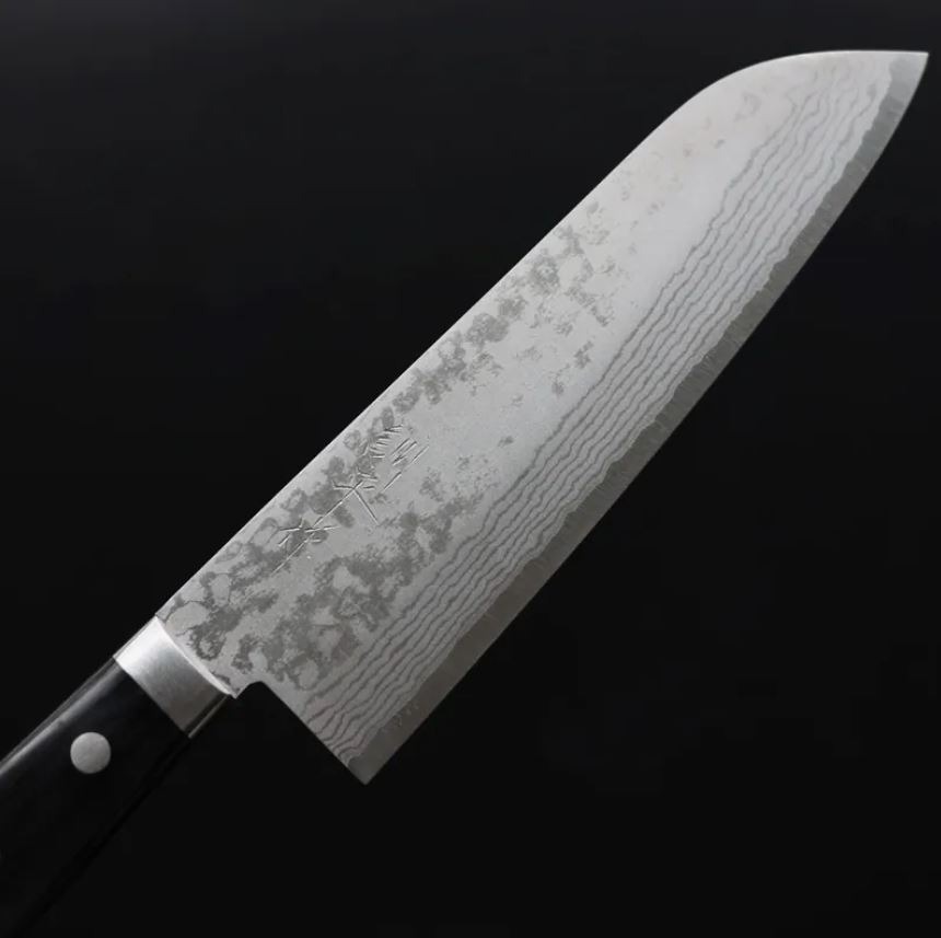 2 增谷訓生 三德刀 165mm VG10鋼 大馬士革