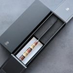 2 龍泉刃物 寄木細工 牛排刀/矢羽根 100mm ATS314 63層大馬士革