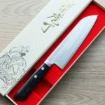 4 增谷訓生 三德刀 165mm VG10鋼 大馬士革