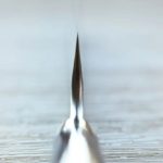 66 二唐刃物 骨刻 170mm SG2粉末HSS鋼 黑打鎚目