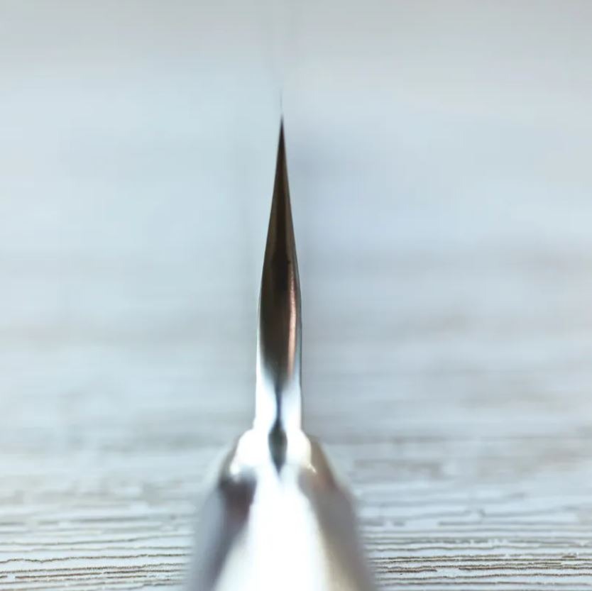 66 二唐刃物 骨刻 170mm SG2粉末HSS鋼 黑打鎚目