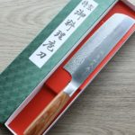 加茂勝康 菜切刀 165mm VG10鋼 大馬士革 (3) 加茂勝康 菜切刀 165mm VG10鋼<br>大馬士革