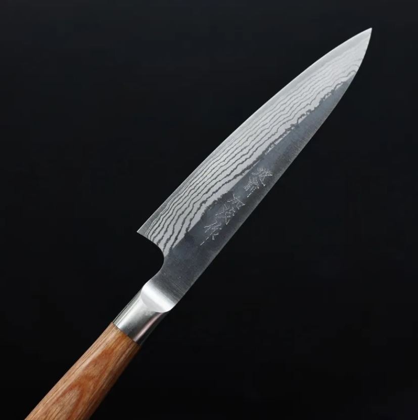 加茂勝康 蔬果刀 120mm VG10鋼 大馬士革 (3) 加茂勝康 蔬果刀 120mm VG10鋼 大馬士革