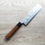 擷取 北岡英雄 薄刃/菜切 165mm 白紙鋼 墨流